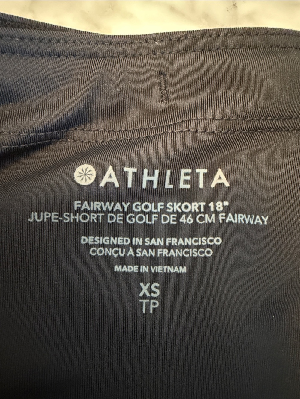 Athleta Black 18” Fairway Golf Mini Skort with Zip Pockets Size XS - Picture 2 of 6